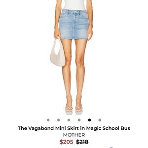 MOTHER Light Blue Denim Mini Skirt